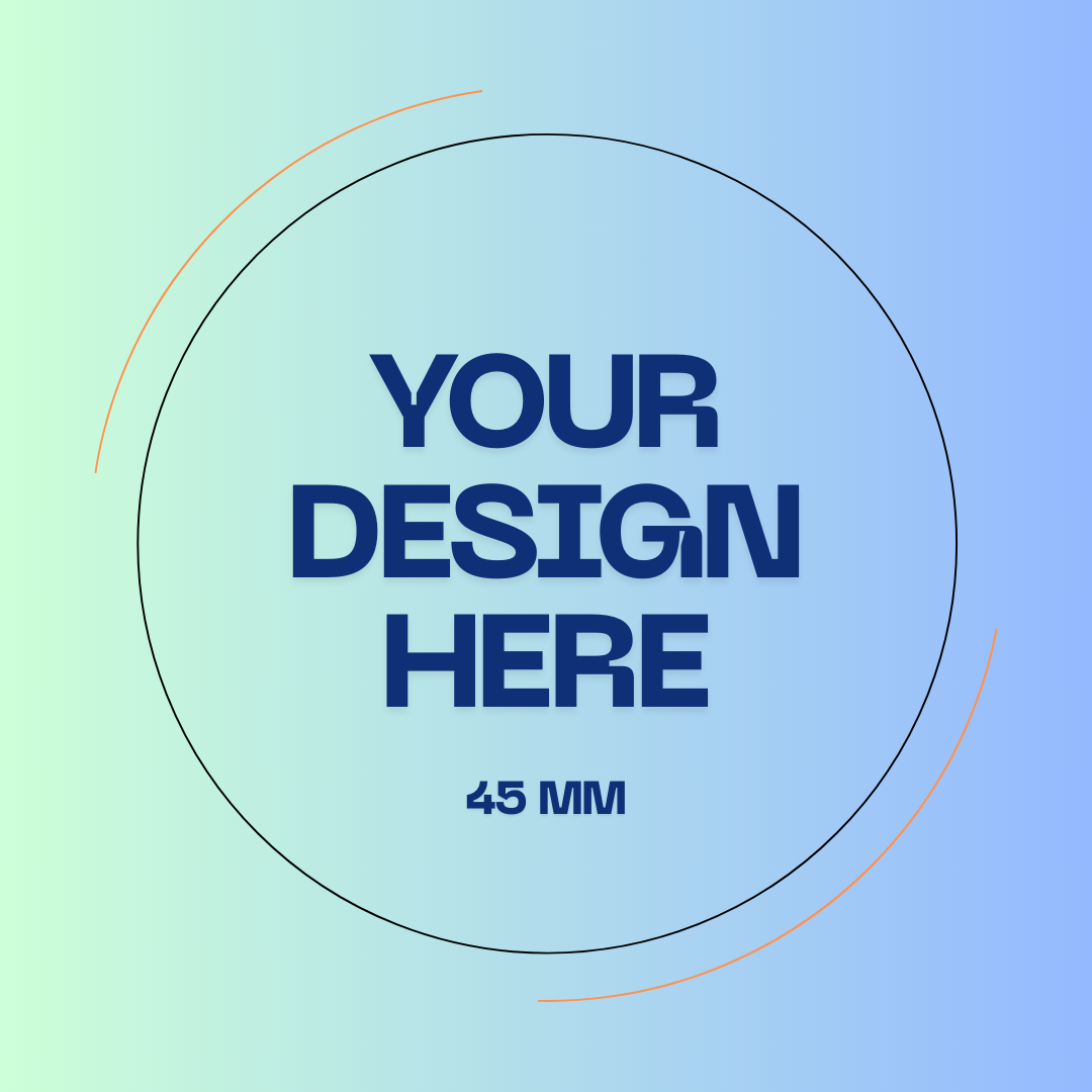 Custom Printed Round Stickers - Waterproof Glossy Logo Labels (45mm)