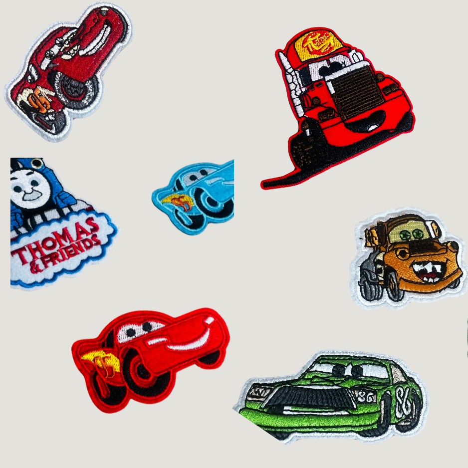 Kids T-Shirt with Patches – Cars & Trains (Pack of 3)
